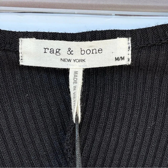 New rag & bone ribbed-knit V-neck dress medium - Picture 6 of 17